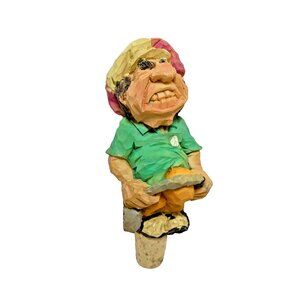 Spit 'N' Whittle Figurine "Four Putt Frank" Chris Hammack Golf signed 1998